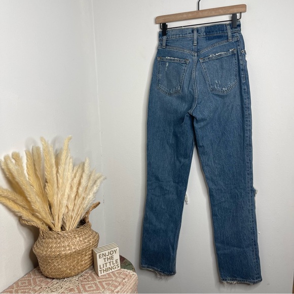 Abercrombie & Fitch CURVE LOVE The 90s Straight Ultra High Rise Jean Size 25 - Picture 3 of 14